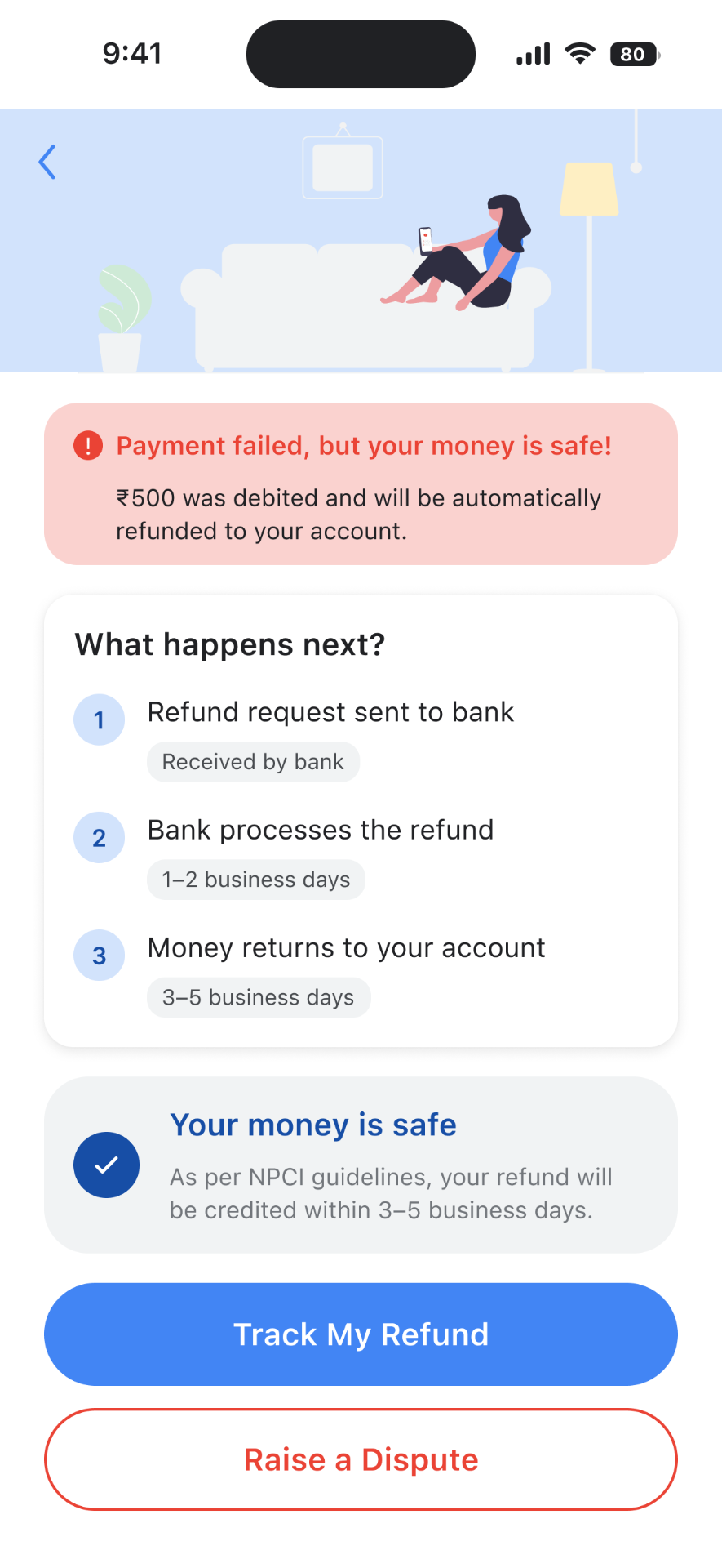 The safety net - Payment Failed
