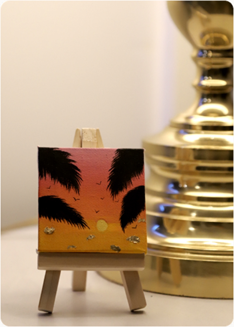 Sunset on a canvas