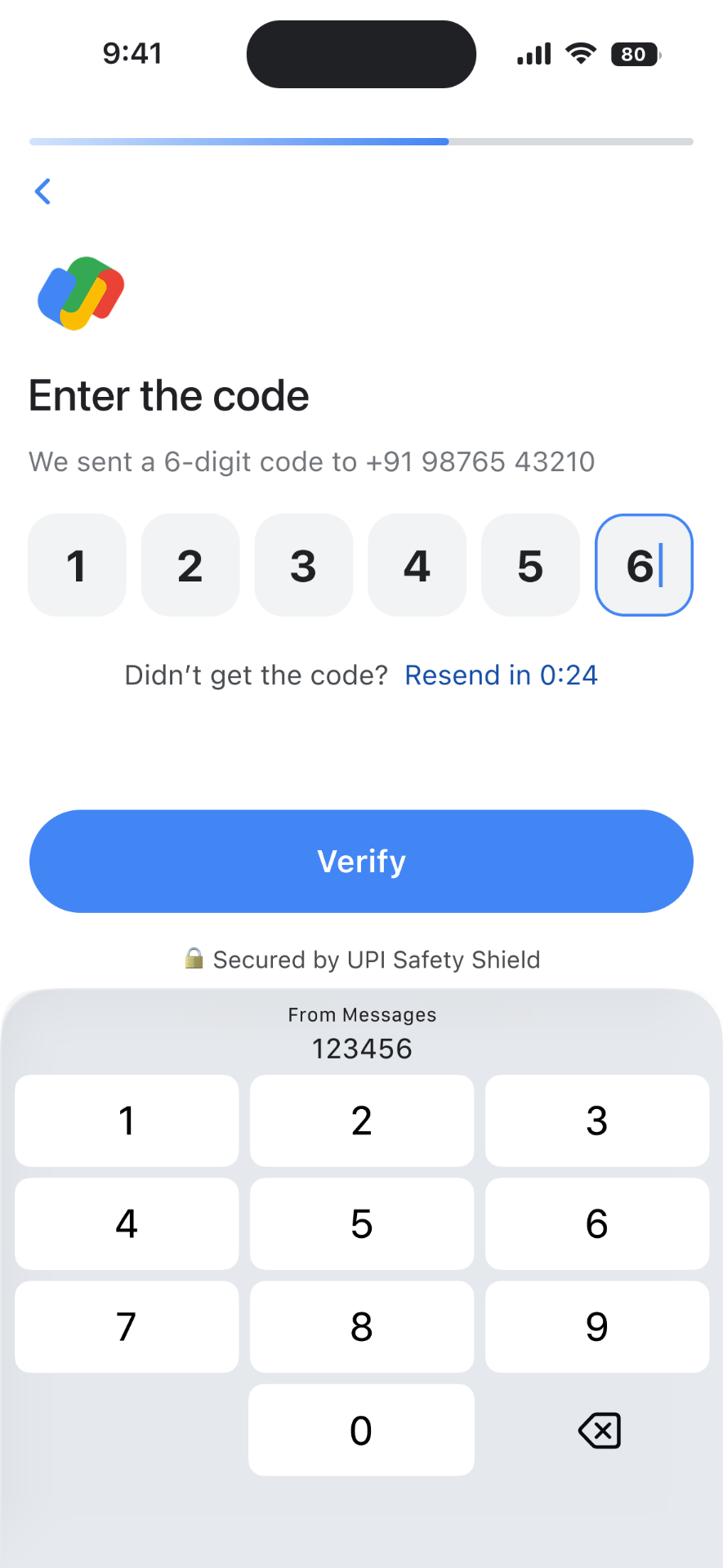 Setting up with confidence - Verification Code
